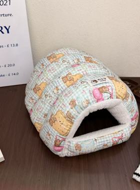 荷兰猪无底棉窝过冬加绒保暖窝土拨鼠貂可爱兔子防风防尿四季棉窝