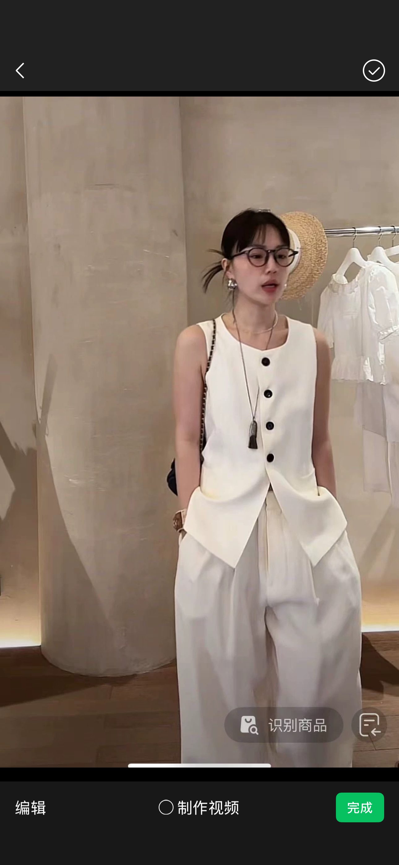 现货向日葵欧尼同款韩国东大门夏季ATMOSPHERE麻料马甲阔腿裤套装