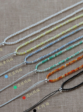 原创设计风玛瑙半宝石极细圆珠链