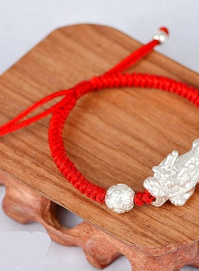 抖音同款青丝头发原创红绳手链