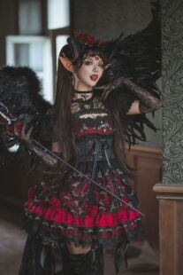 原创洛丽塔黑甜哥特恶魔黑红&万圣节限定色 展示页面