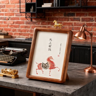 2026马年文创装饰画摆台直播间网红伴手礼品发财马上有钱暴富