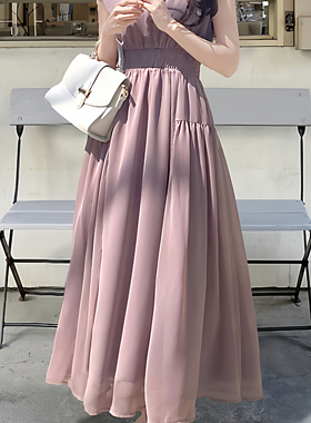 现* 花糖家 日系定制GRL甜美超仙清楚系荷叶边长款连衣裙k9123c