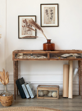 复古美式乡村展示柜 玻璃首饰收纳展示架 饰品收纳柜 柜子摆件