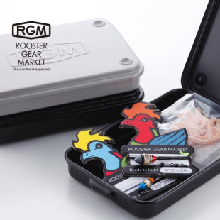 日本RGM 户外野钓钓鱼路亚渔具工具鱼线饵料鱼钩金属收纳盒