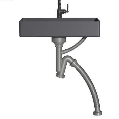 厨房下水管 不锈钢菜盆下水器 防臭下水管水槽下水管配件S弯