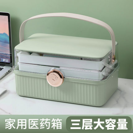 大号箱家庭装家用大容量宿舍急救医疗箱药物多层收纳药盒医药箱