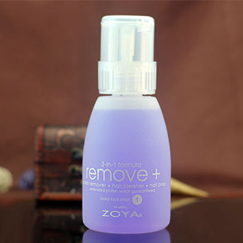 美国zoya高效温和三合一不伤甲洗甲水237ml 可按压美甲卸甲水