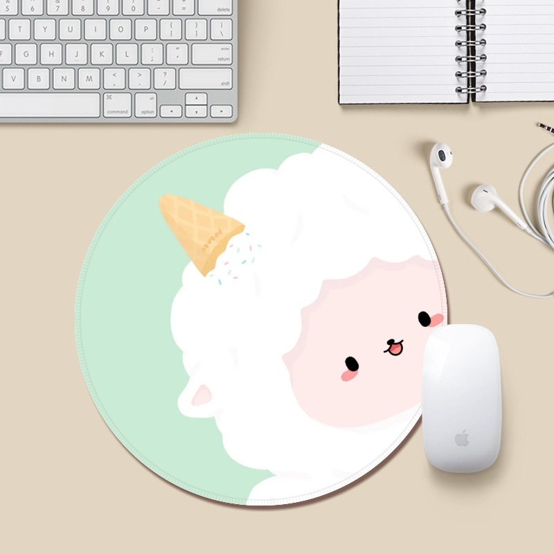 胖丁啵啵pdbaby 绵绵羊小号直径22cm圆形鼠标垫生肖羊周边可爱羊