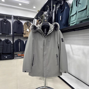 【海剪】专柜1998！高端货！ 脱卸兔毛内胆+狐狸毛领皮草男4U005A