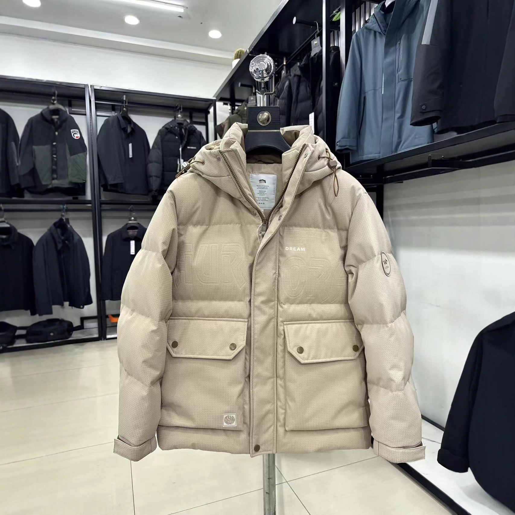 【H家】鹅绒极光！三防科技 石墨烯保暖 680+蓬松 连帽羽绒4Y119A