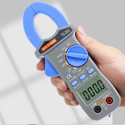 高精度防烧交直流数显多功能智能数字钳形表便携电工万用表ts203