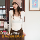 女长袖 绵羊毛面料打底衫 春秋轻薄保暖显瘦上衣 纸片人 靴下物