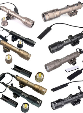 外贸金属电筒M600AA/B/C/DF/P/W白光LED户外IR照明下挂盔灯全刻字