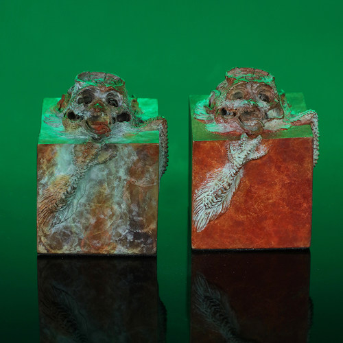 末那河童封印铸铜摆件