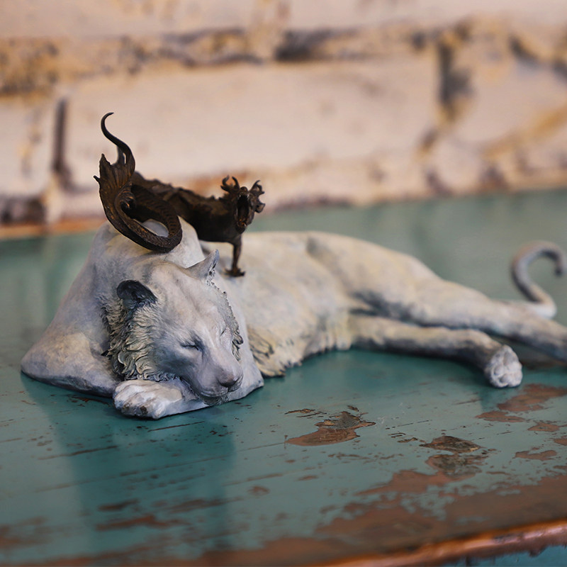 末那末匠丨高木アキノリ《青龙白虎》铸铜全身像艺术雕像摆件