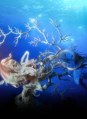 末那末匠丨sheep 《红蜡烛与人鱼》白色限定版艺术雕像