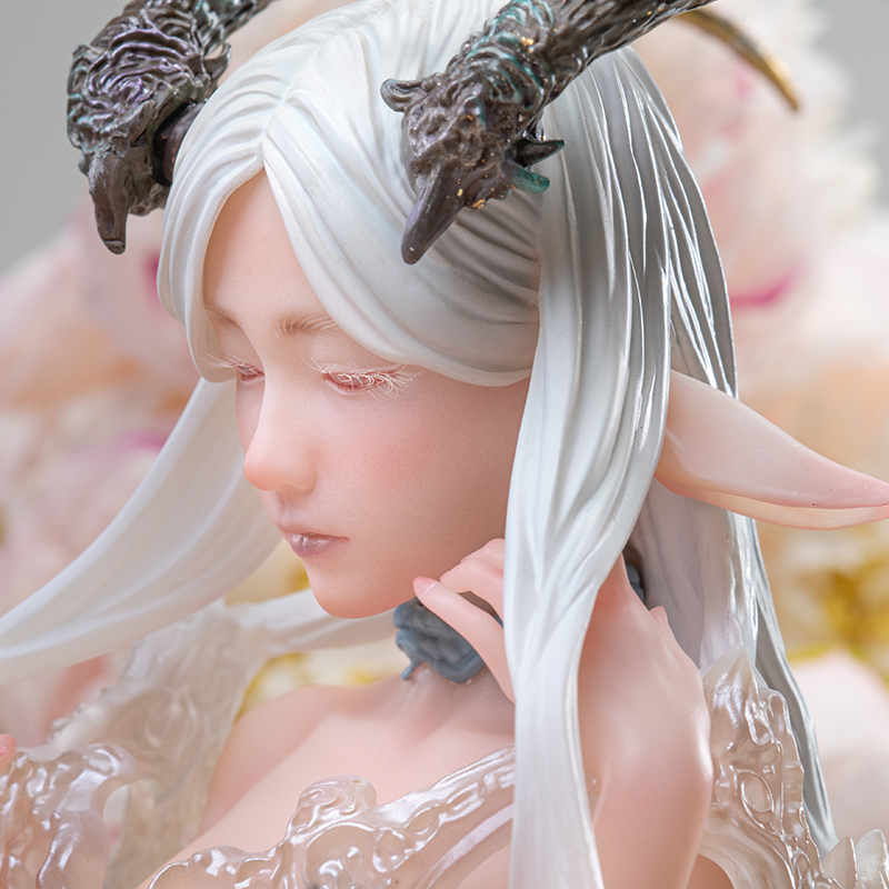 末那末匠老中医鹿女白件艺术雕像