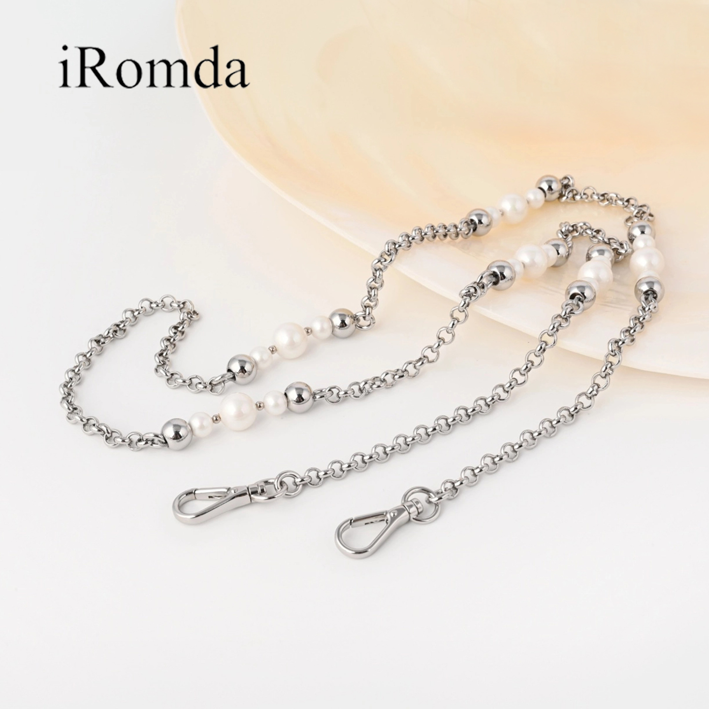 适用anteprima珍珠方片包替换珍珠链条小香饭盒包DIY包包金属包带