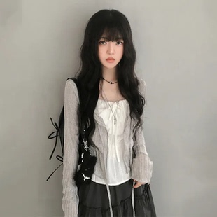 预习秋天 清凉休闲系带防晒小衫 薄款镂空外搭开衫显瘦短款上衣