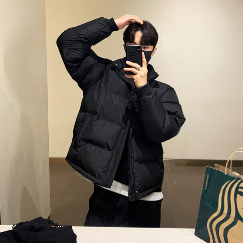 COUPLE STAND-UP COLLAR COTTON CLOTHES KOREAN VERSION TRENDY AND VERSATILE NICHE BROWN BREAD CLOTHES INS CASUAL DESIGN LOOSE COTTON JACKET