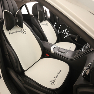 汽车坐垫四季通用夏季可爱卡通座垫半包新款座椅套女士高级感座套