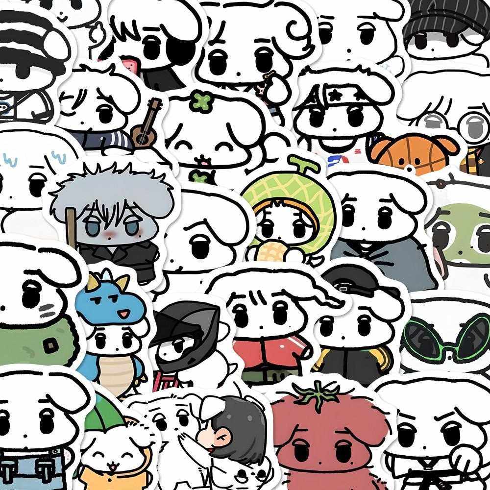 水3动2张金玟庭物无品牌/塑咖喱1狗贴纸爆款可爱aespa金冬天