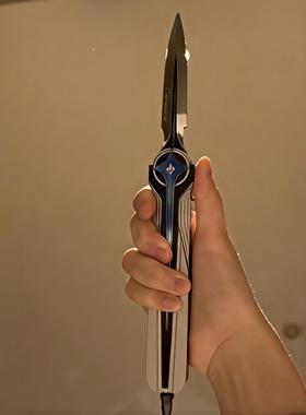 北极刀型伸合金属小刀玩具可缩三角洲行模动游戏QPB弹簧刀道具现