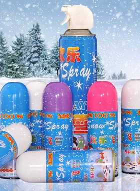 飞雪雪喷雪花泡沫雪花下片雪耶诞喷雪雪花喷雾人罐造彩色喷罐舞台