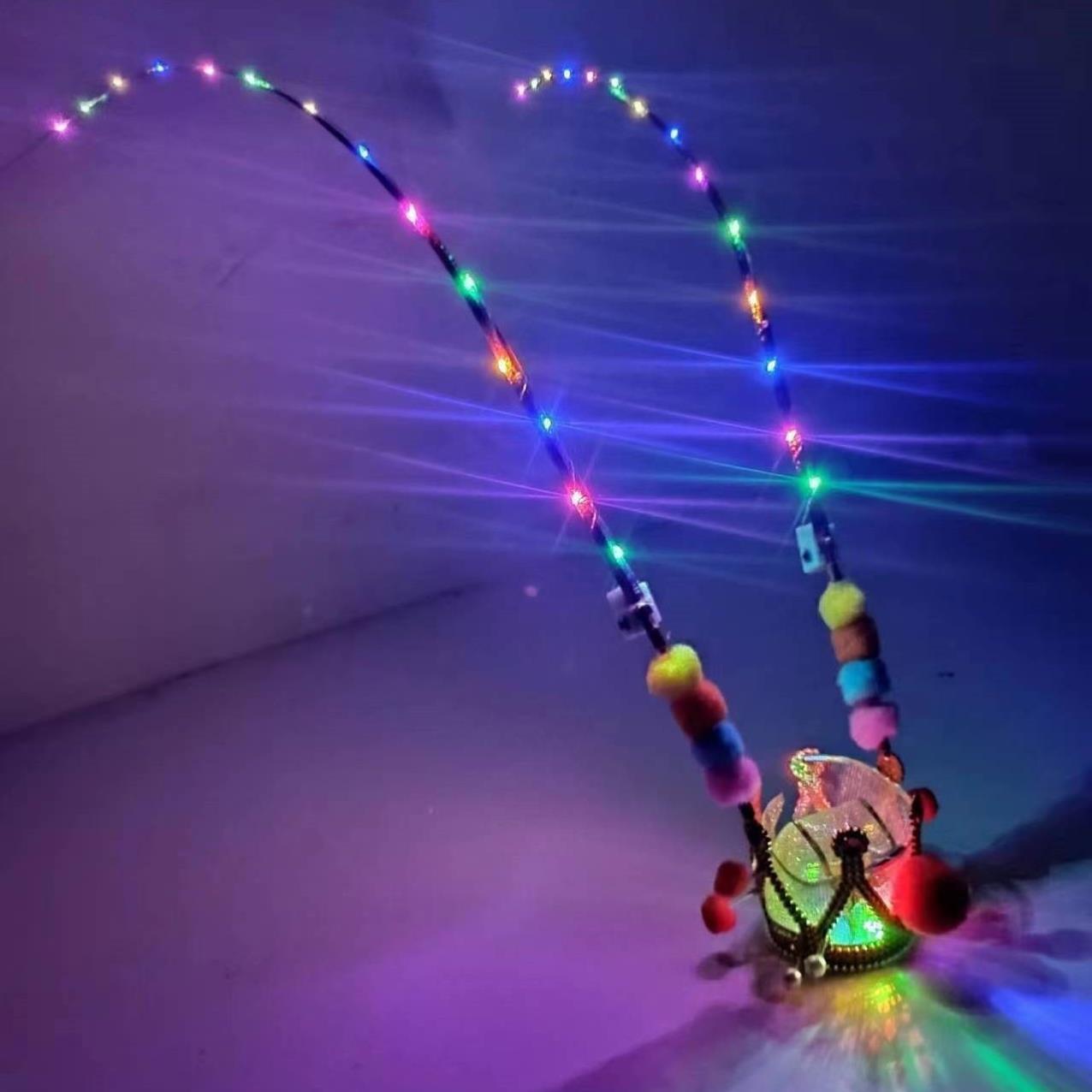 孙悟空衣服头饰发光紫金冠发光状元帽齐天大圣头冠美猴王帽子皇冠