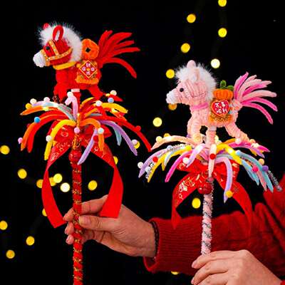 发光烟花扭扭棒灯笼手工diy儿童玩具旦过元新小年春节幼VHW儿园装