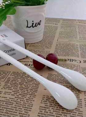 5克勺食品级盐ins 家用陶勺瓷子加长啡柄咖勺调料勺短柄XCJ 超小