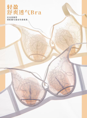 芯氧6997品牌文胸BC杯兔耳朵超薄大胸显小女士内衣收副乳水晶杯