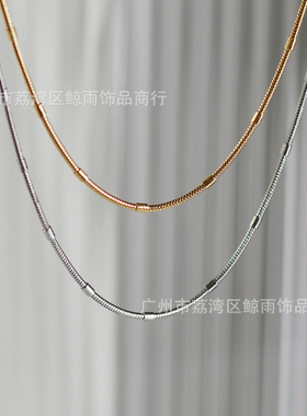简约百搭短链时尚蛇骨节节项链竹