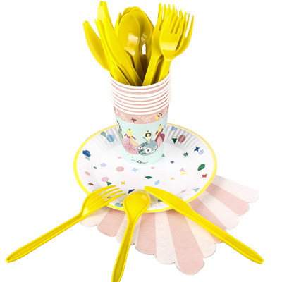 一次性派对餐具套装塑料刀叉勺