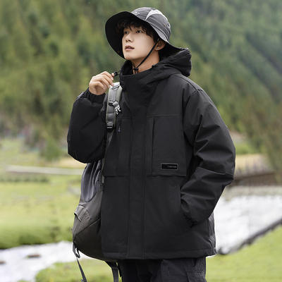 防风白鸭绒美式冬季保暖男士加厚