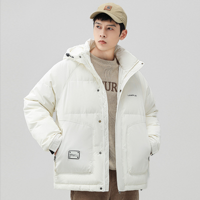 经典白色鸭绒羽绒服男款