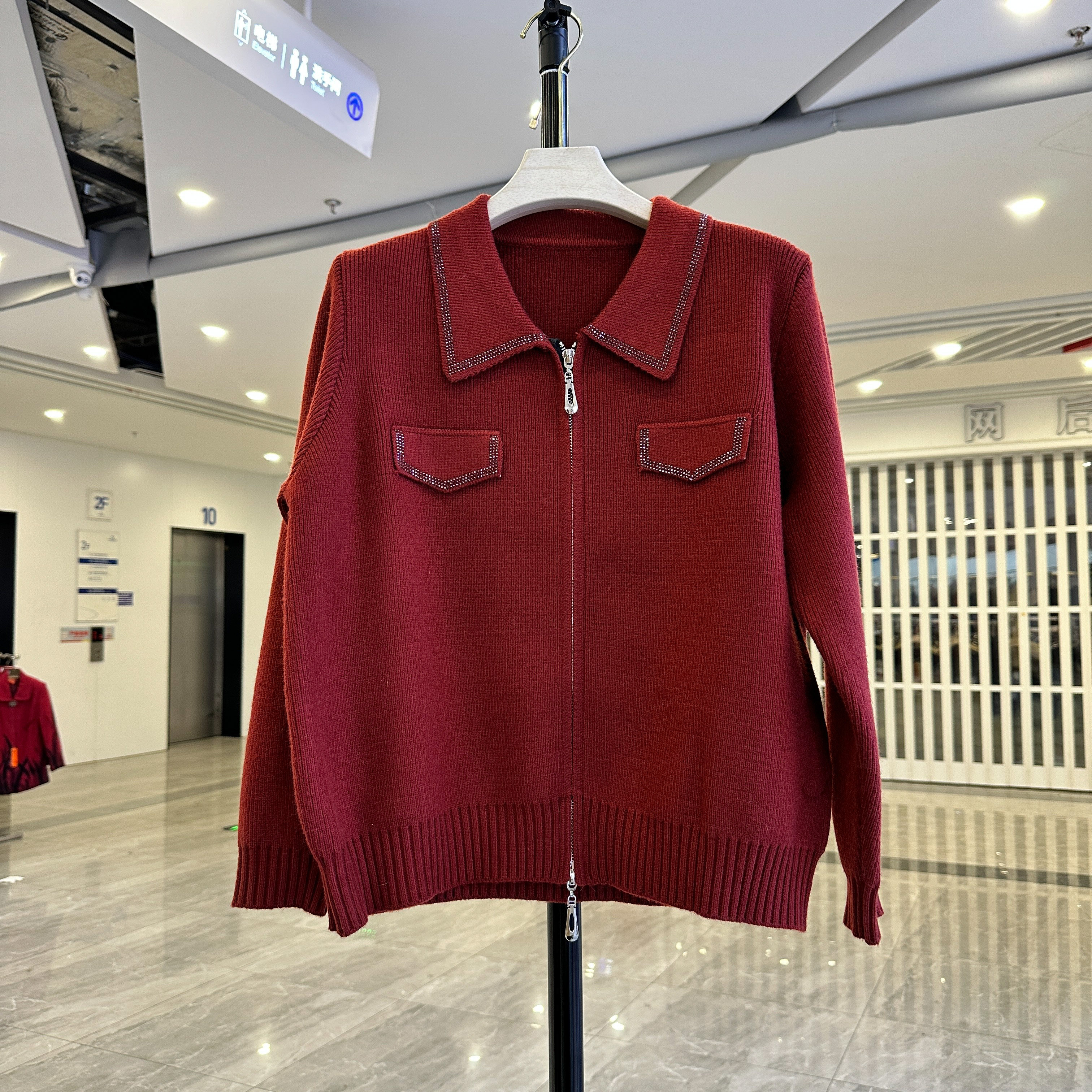 时尚妈妈装翻领针织衫开衫春秋新款洋气高贵毛衣外套中老年上衣女,女装/女士精品,毛针织衫,淘宝优惠券,粉丝福利购,淘宝优惠卷