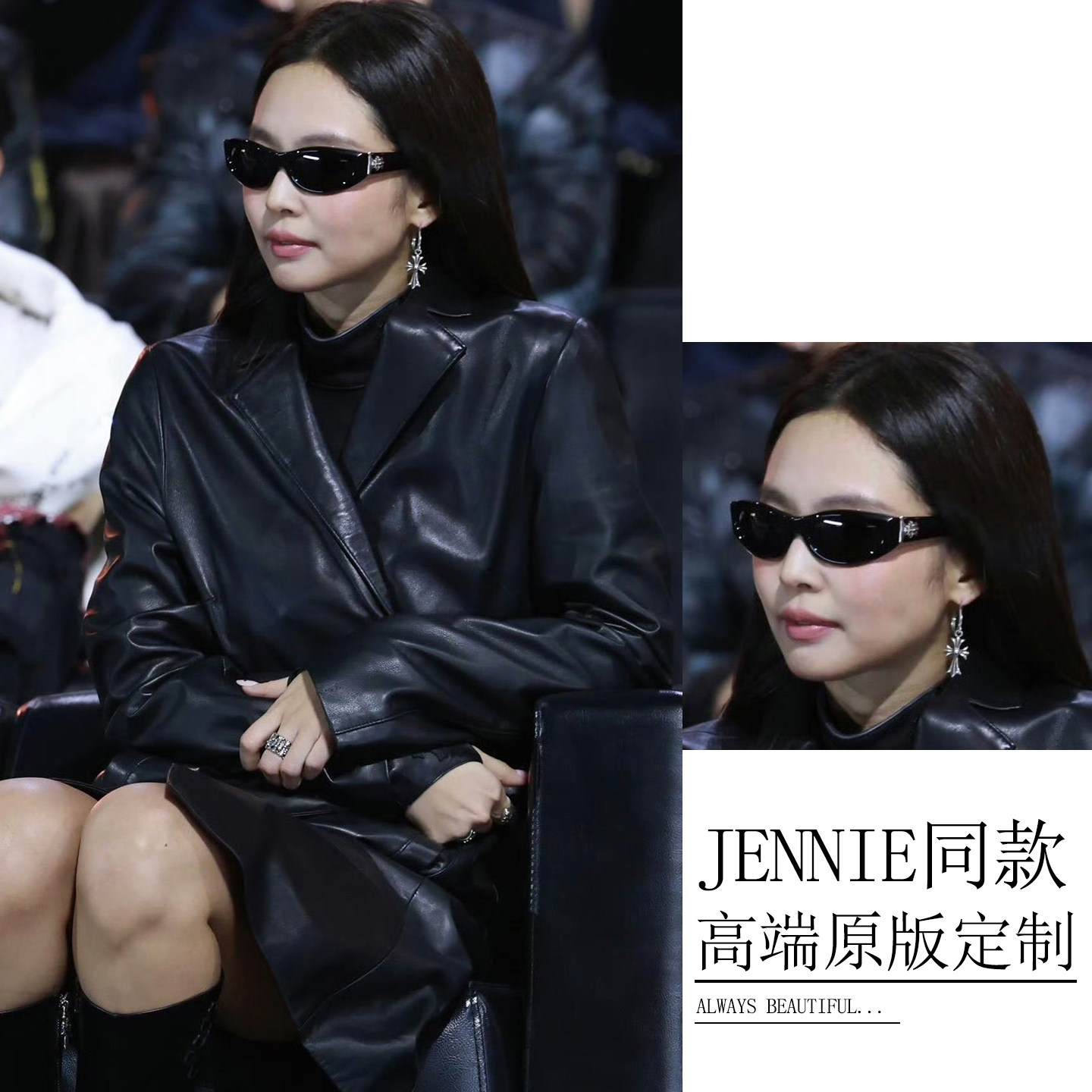 Jennie同款耳环复古潮流图片