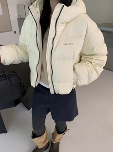 百搭气质连帽宽松显瘦短款 25冬季 时尚 韩版 羽绒棉服外套女上衣 新款