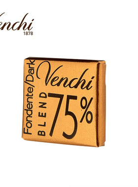 意大利进口闻绮venchi黑巧克力Blend薄片散装75% criollo零食代购