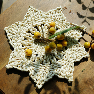 手工编织环保餐垫隔热垫