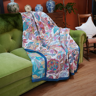 六层纱100棉提花被床盖