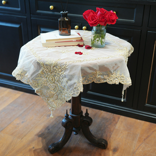 千金刺绣蕾丝串珠桌布