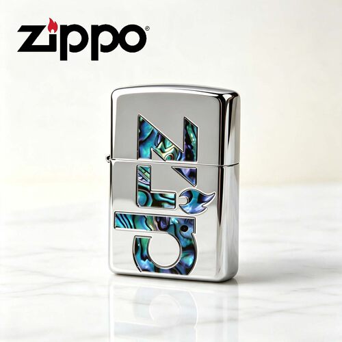 Zippo打火机彩贝双面标志