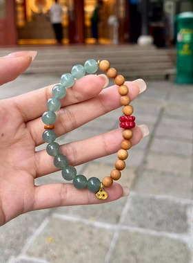 厦门南普陀 檀木芭比福禄招财 平和安康 手串 半山蓝水  已过香