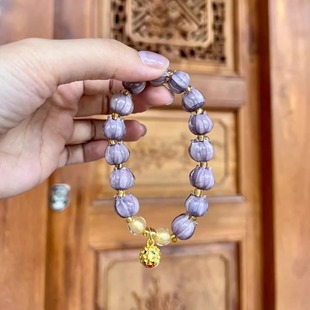 厦门南普陀紫铃兰醒狮手串  紫气东来 不同批次略有差别 已过香