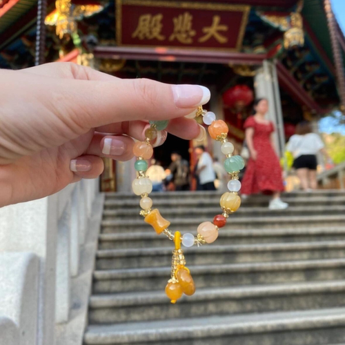 金丝玉南瓜手串丰收财富百搭