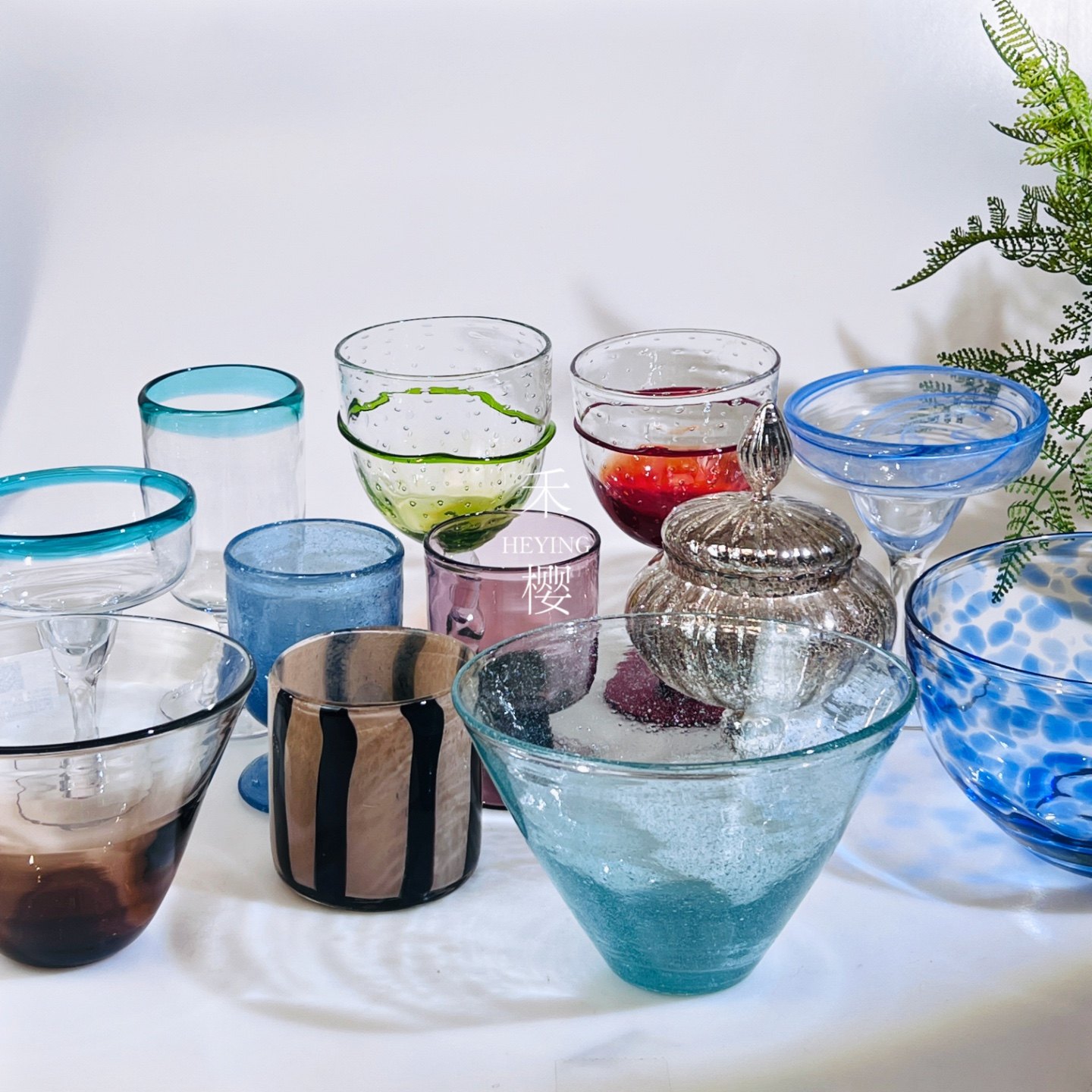 1024禾樱中古出口外贸法式小众早餐果汁彩色玻璃水杯酒杯创意新款,餐饮具,清酒杯,淘宝优惠券,粉丝福利购,淘宝优惠卷