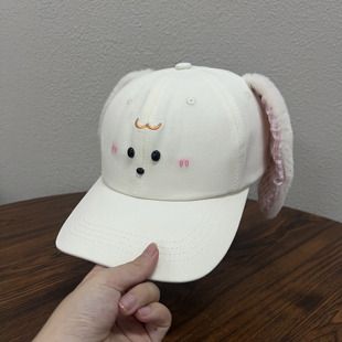 日系可爱腮红兔子耳朵棒球帽女春夏新款卡通可爱甜美少女鸭舌帽